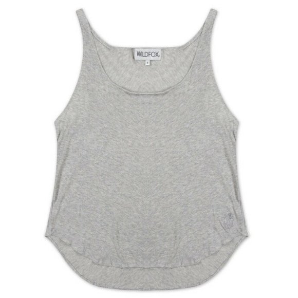 WILDFOX Women's HIKER TANK Top Heather Grey Jersey - Picture 1 of 2